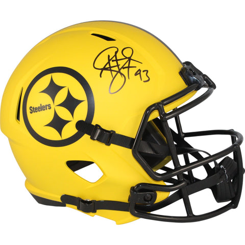 Troy Polamalu Autographed Pittsburgh Steelers Rave F/S Helmet Beckett 50276