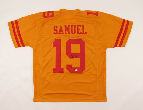 Deebo Samuel Signed 49ers Throwback Gold Jersey (PSA) San Francisco Receiver