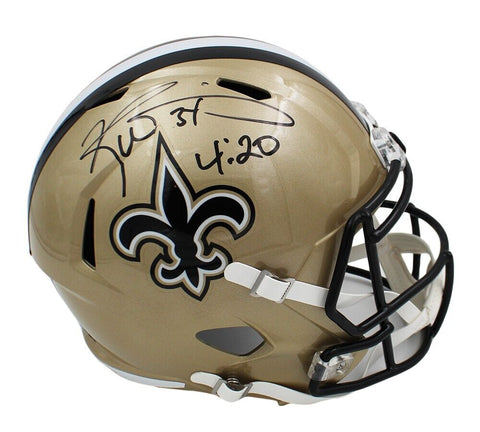 Ricky Williams Signed New Orleans Saints Speed Full Size NFL Helmet with "4:20"