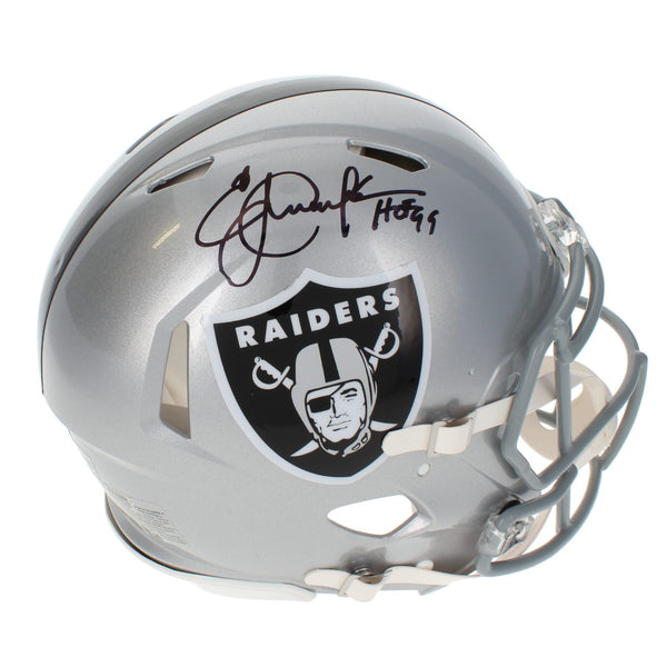 Eric Dickerson Autographed/Inscribed "HOF 99" Raiders Authentic Helmet Beckett