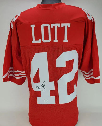 Ronnie Lott Signed 49ers Red Jersey (JSA COA) San Francisco HOF Defensive Back
