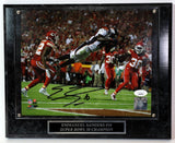 Emmanuel Sanders Autographed 8x10 Photo with Plaque JSA COA