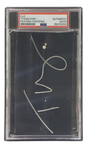 Tyson Fury Signed Slabbed Boxing Cut Signature PSA/DNA 85076350