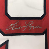 Autographed/Signed Fred Lynn Boston White Baseball Jersey JSA COA