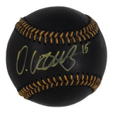 O'neil Cruz Signed OML Black Leather Baseball (Cruz Hologram) Pittsburgh Pirates