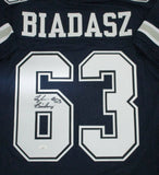 Cowboys Center TYLER BIADASZ Signed Custom Replica Navy Jersey AUTO - JSA