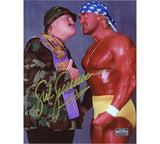 Sgt. Slaughter Signed Wrestling Unframed 8x10 W/ Hulk Photo