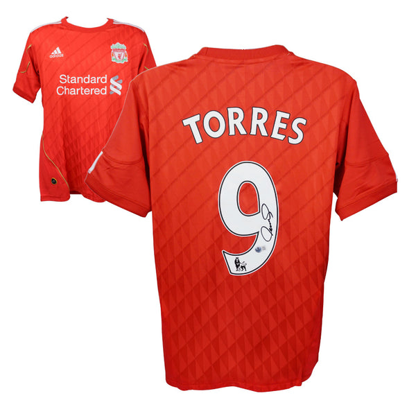 Fernando Torres Signed Liverpool FC Home Soccer Jersey #9 with Beckett COA