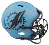 Dolphins Ricky Williams "SWE" Signed Rave Full Size Speed Rep Helmet BAS Witness