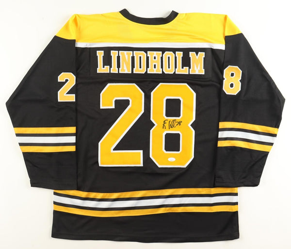 Elias Lindholm Signed Boston Bruins Jersey (JSA) #6 Overall Pick 2012 NHL Draft