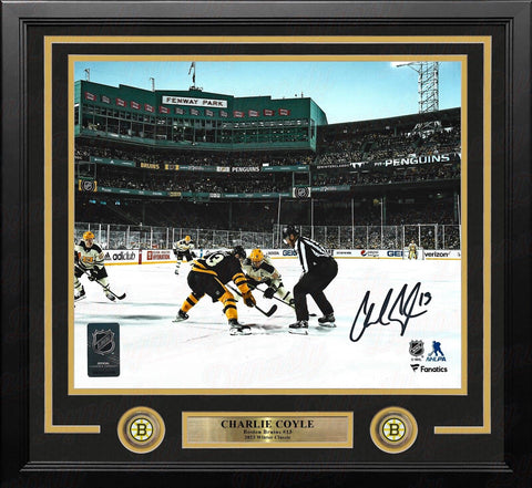 Charlie Coyle Winter Classic Boston Bruins Autograph 11x14 Framed Photo JSA PSA