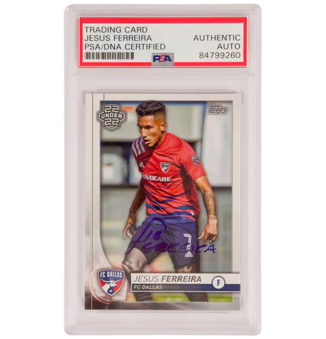 Jesus Ferreira Signed 2021 Topps MLS FC Dallas #167 - PSA Authentic