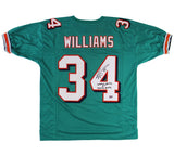 Ricky Williams Signed Miami Custom Teal Jersey with Inscription