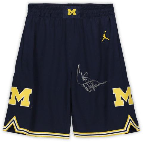Chris Webber Michigan Wolverines Signed Jordan Brand Navy Basketball Shorts