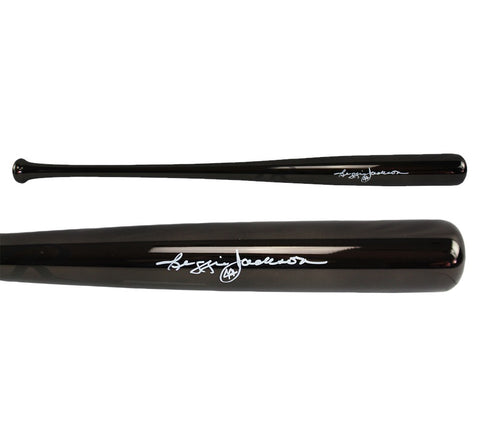 Reggie Jackson Signed Oakland Athletics Rawlings Black Chrome MLB Bat