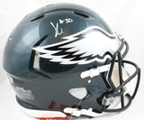 Jihaad Campbell Autographed Eagles F/S Speed Authentic Helmet- Beckett W Holo