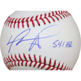 David Ortiz Autographed Boston Red Sox OML Baseball 541 HR Beckett Witness 50923