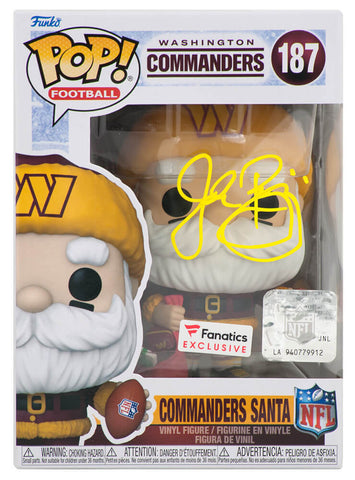 John Riggins Signed Washington Commanders 'SANTA' Funko Pop Doll #187 - (SS COA)