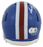 Broncos Randy Gradishar Signed 1975-96 TB Speed Mini Helmet White Sig BAS Wit