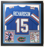 Anthony Richardson Signed Florida Gators 35"x38" Framed Jersey "Go Gators" (JSA)