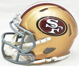 BRYANT YOUNG AUTOGRAPHED 49ERS GOLD MINI HELMET HOF 22 BECKETT WITNESS 215663