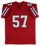 A.J. Epenesa Authentic Signed Red Pro Style Jersey Autographed BAS Witnessed