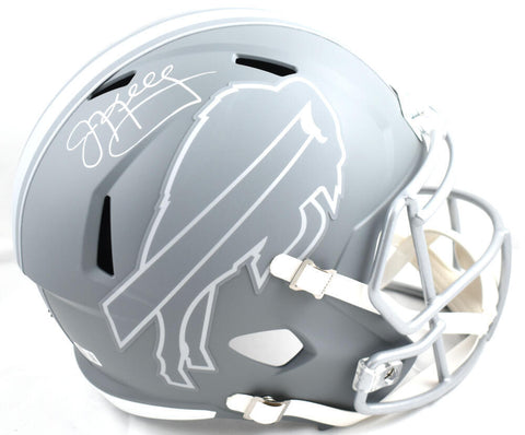 Jim Kelly Autographed Buffalo Bills F/S Slate Speed Helmet-Beckett W Hologram