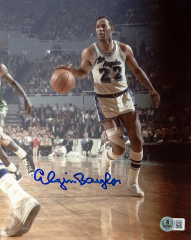 Elgin Baylor Autographed/Signed Los Angeles Lakers 8x10 Photo Beckett 57418