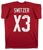 Oklahoma Barry Switzer Authentic Signed Maroon Pro Style Jersey BAS Witnessed