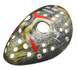 Ari Lehman Signed Friday the 13th Gold Costume Mask with "Kill For Mother" Insc