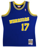 Warriors Chris Mullin "HOF 11" Signed Blue M&N 93-94 TB HWC Swingman Jersey JSA