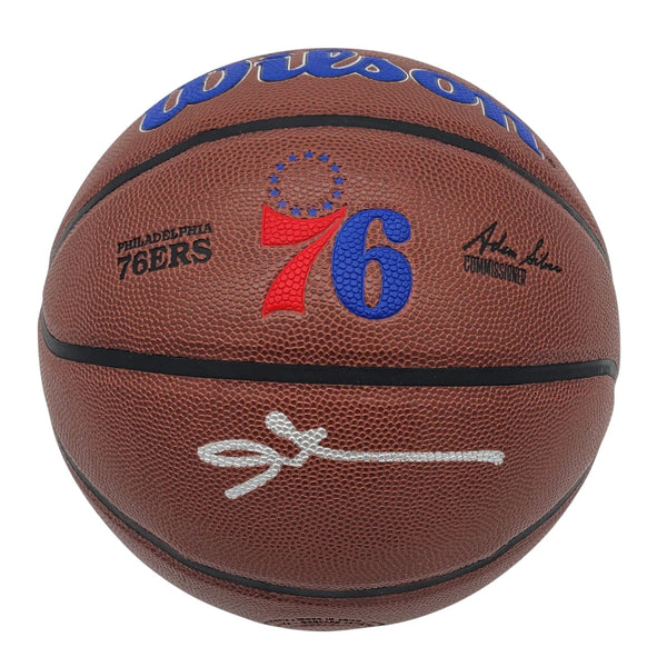 Allen Iverson Autographed Philadelphia 76ers Logo Wilson NBA Basketball Beckett