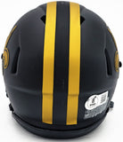 ALVIN KAMARA AUTOGRAPHED SAINTS ECLIPSE BLACK MINI HELMET BECKETT WITNESS 224757