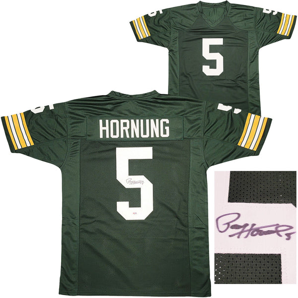GREEN BAY PACKERS PAUL HORNUNG AUTOGRAPHED GREEN JERSEY PSA/DNA STOCK #211727