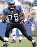 Russell Okung Autographed Signed 8x10 Photo Seattle Seahawks MCS Holo #63330