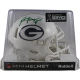 Brett Favre Autographed Green Bay Packers 24 STS Mini Helmet Beckett 49226