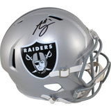 Ashton Jeanty Autographed Las Vegas Raiders F/S Helmet Beckett Witness 51022