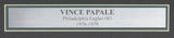 Vince Papale Eagles Signed 11x17 "Invincible" Movie Print Framed JSA 154950
