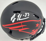 RODNEY HARRISON AUTO PATRIOTS ECLIPSE BLACK SPEED MINI HELMET BECKETT 193940