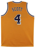 Byron Scott Signed Los Angeles Lakers Yellow Jersey (Beckett) 3xNBA Champion