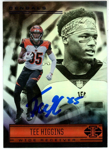 Tee Higgins Autographed/Signed 2021 Panini #41 Trading Card Beckett 50240