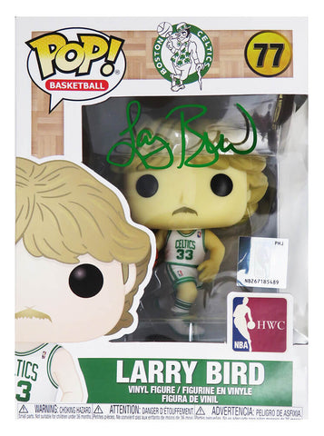 Larry Bird Signed Boston Celtics NBA Legends Funko Pop Doll #77 - SCHWARTZ COA