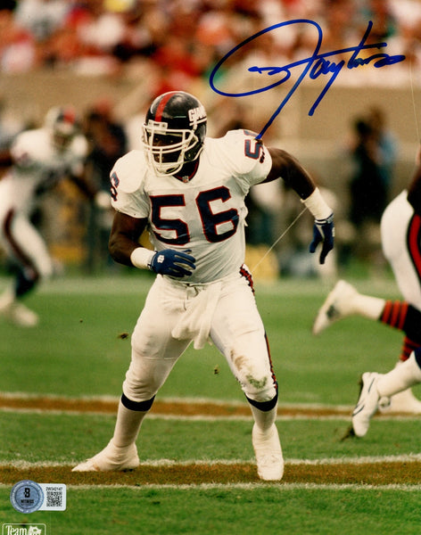 Lawrence Taylor Autographed New York Giants 8x10 Photo Beckett Witness 50327