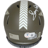Tony Dorsett Signed Dallas Cowboys Salute 22 Mini Helmet Beckett 40967