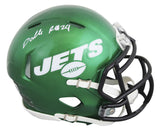 Jets Darrelle Revis Authentic Signed Speed Mini Helmet BAS Witnessed #4W919201