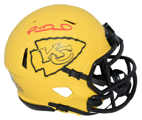 PATRICK MAHOMES AUTOGRAPHED KANSAS CITY CHIEFS RAVE SPEED MINI HELMET BECKETT