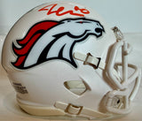 Jonathon Cooper Autographed Denver Broncos Alternate White Mini Helmet - BAS COA