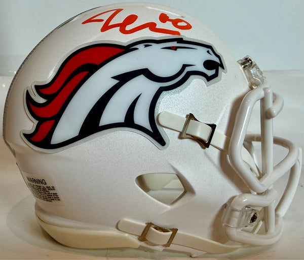 Jonathon Cooper Autographed Denver Broncos Alternate White Mini Helmet - BAS COA