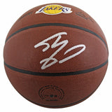 Lakers Shaquille O'Neal Signed Wilson Lakers Logo Brown Basketball BAS Witnessed