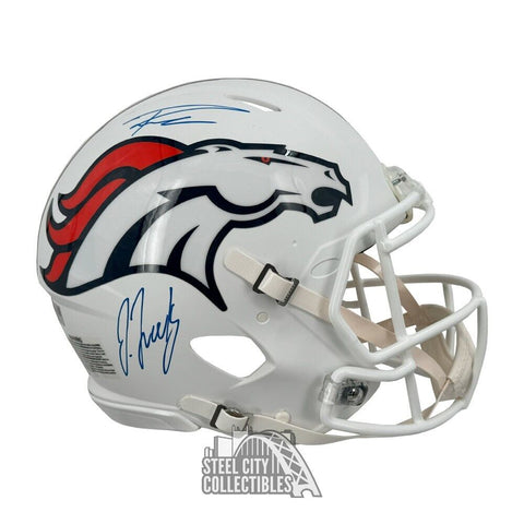 R Wilson, J Jeudy Auto Denver Flat White Authentic Full Size Helmet - Fanatics